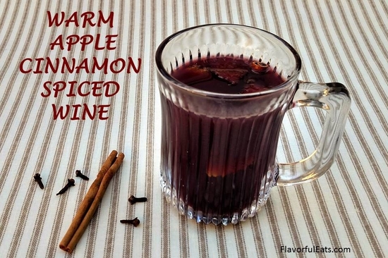 Warm Apple Cinnamon Spiced Wine