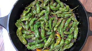 Garlic Sesame Pan-Fried Shishito Peppers