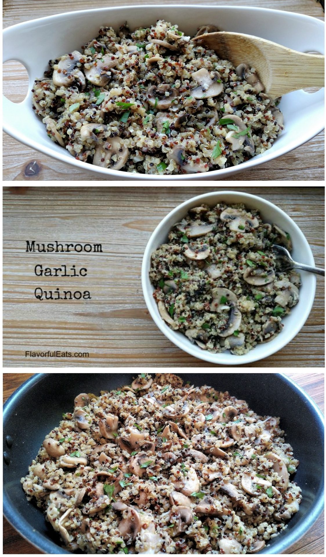 Mushroom Garlic Quinoa