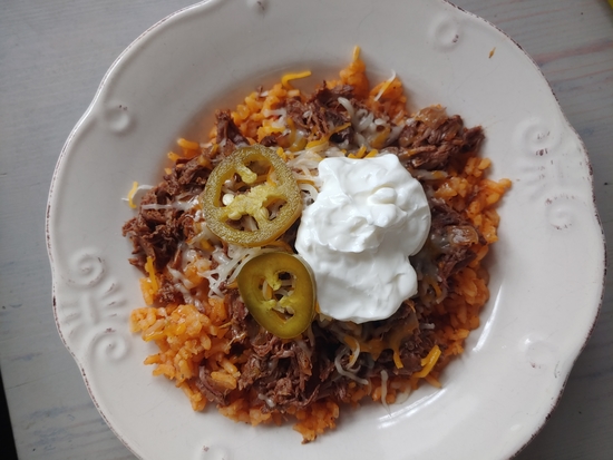 Burrito Bowls with Slow Cooker Mexican Beef Barbacoa