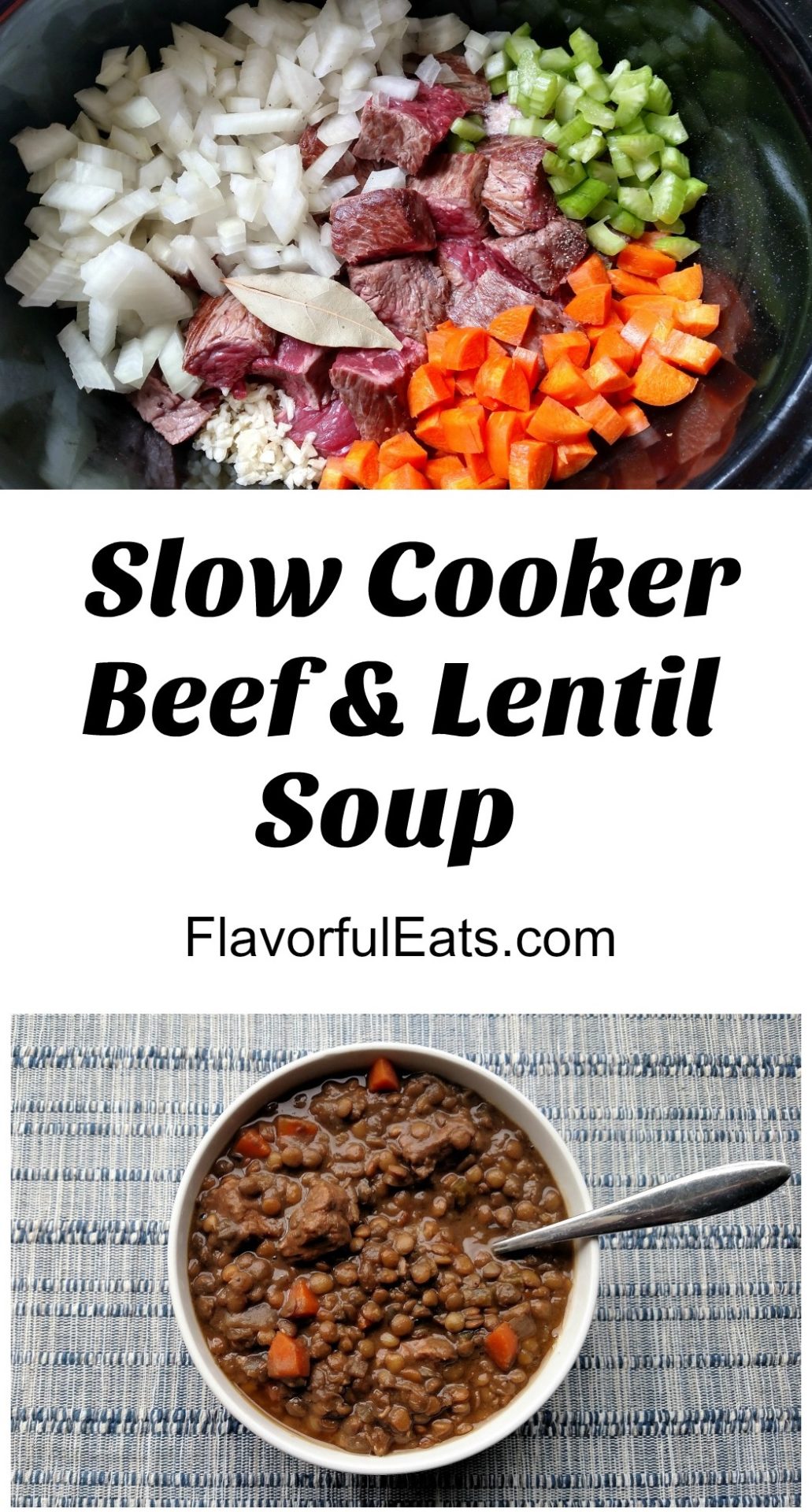 Slow Cooker Beef & Lentil Soup