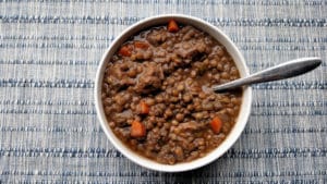 Slow Cooker Beef & Lentil Soup