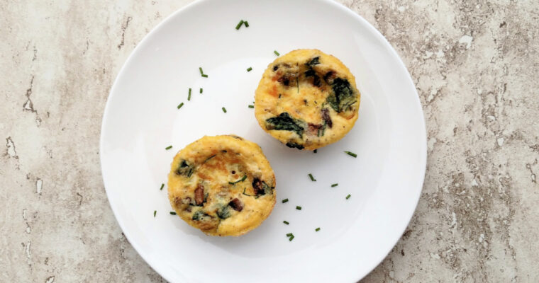 Spinach & Mushroom Muffin Pan Omelets