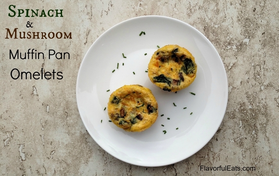 Spinach & Mushroom Muffin Pan Omelets