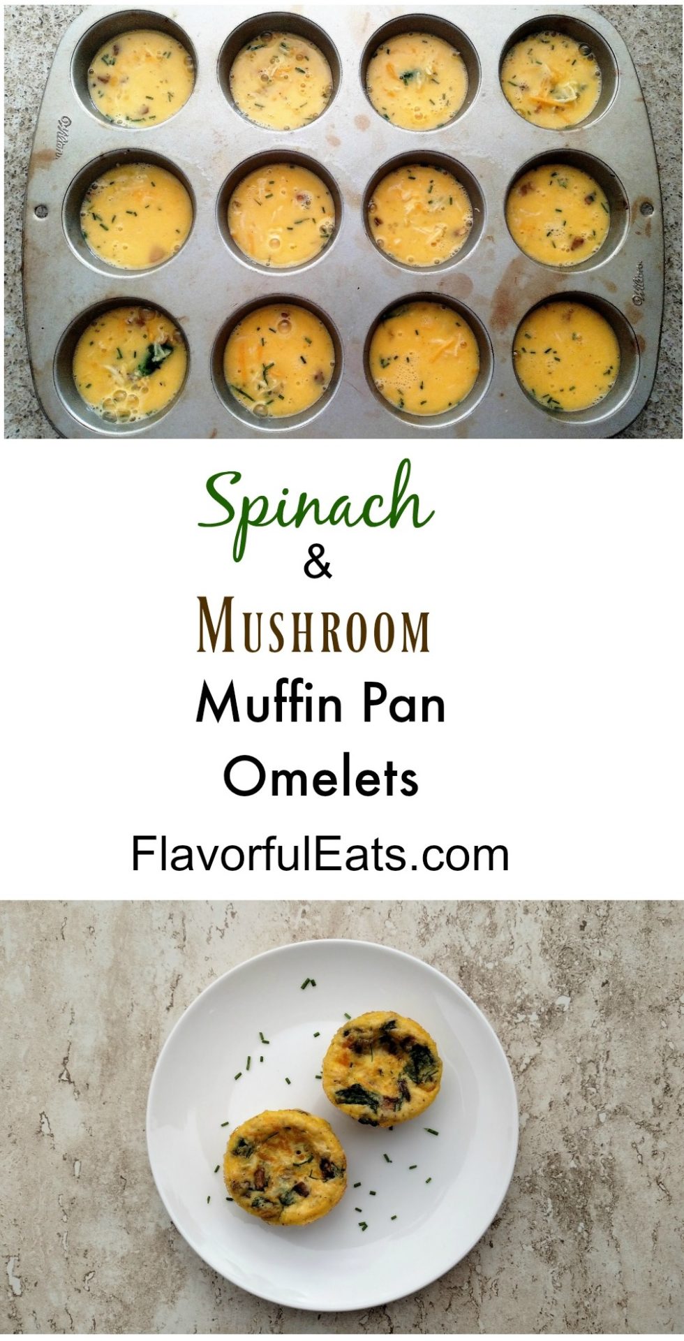 Spinach & Mushroom Muffin Pan Omelets