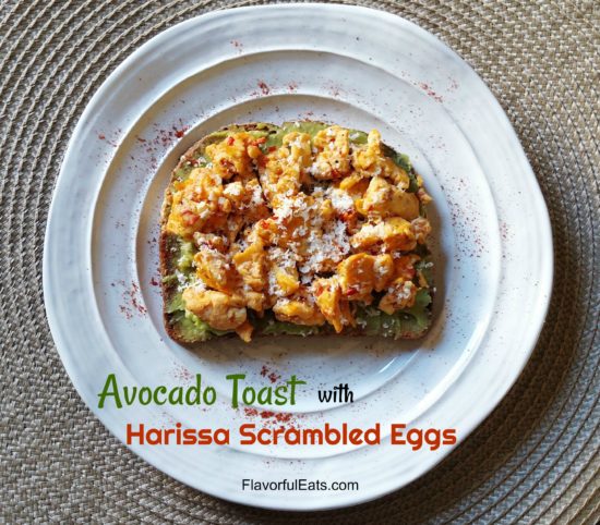 Avocado Toast with Harissa Scrambled Eggs