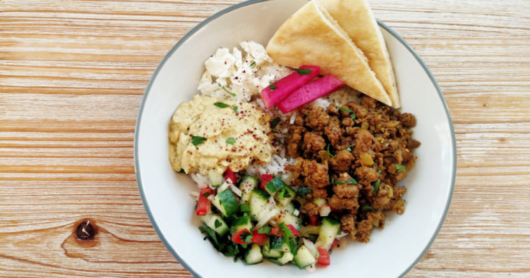 Middle Eastern Bowls with Spiced Beef