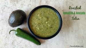 Roasted Tomatillo & Avocado Salsa