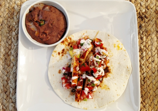 Achiote Chicken Tacos with Creamy Chipotle Sauce