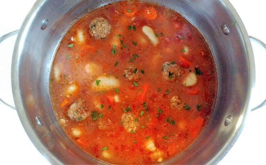 Italian Meatball and Gnocchi Soup