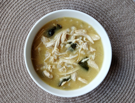 Slow Cooker Lemony Chicken & Barley Soup