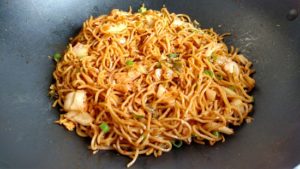 Spicy Kimchi Garlic Noodles