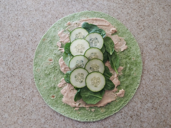 Healthy Mediterranean Hummus Veggie Wraps