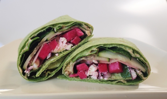 Healthy Mediterranean Hummus Veggie Wraps