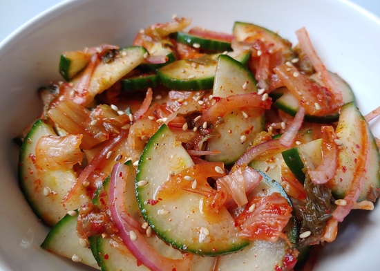 Kimchi Cucumber Salad