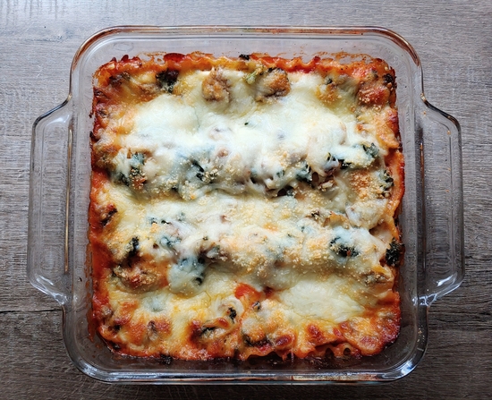 Mushroom Kale Lasagna