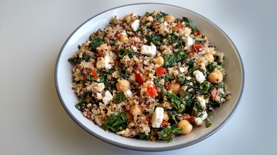 Warm Kale Quinoa Salad