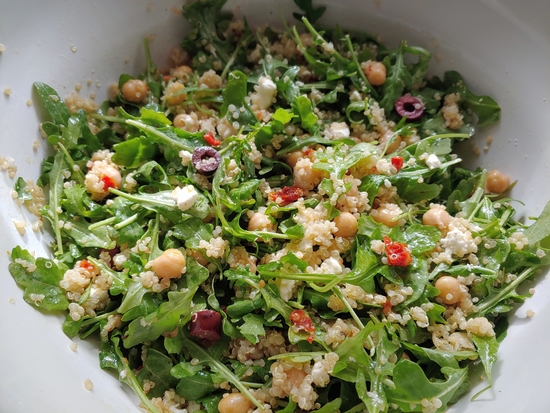 Mediterranean Arugula Quinoa Salad