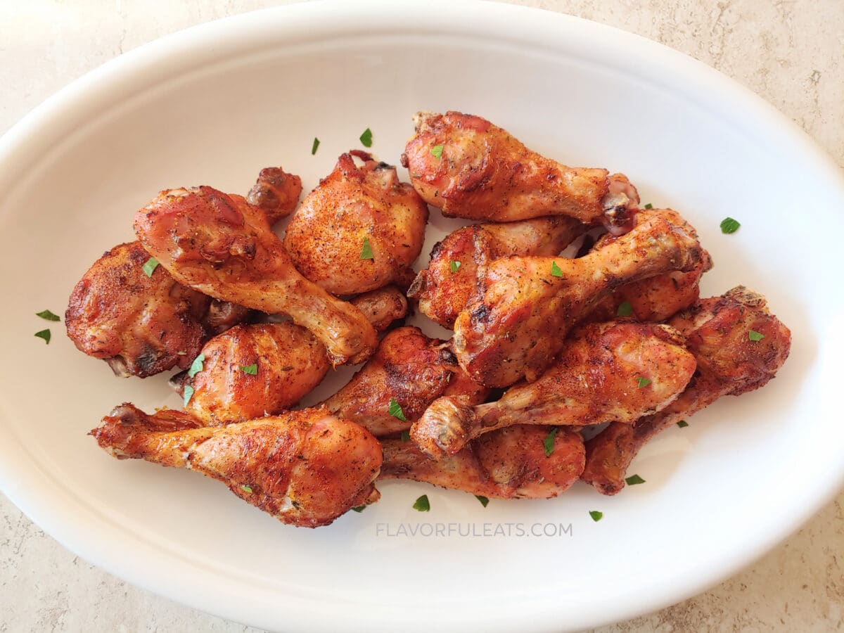 Spicy Baked Chicken Drumsticks.