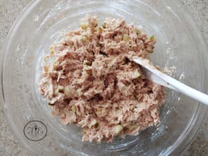 Dill Pickle Tuna Salad in a bowl
