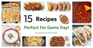 A collage of photos for 15 Recipes Perfect for Game Day.