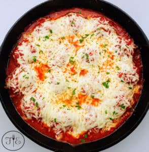 Baked Chicken Parmesan Meatballs