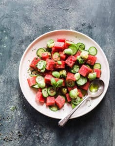 Cucumber Avocado Watermelon Salad