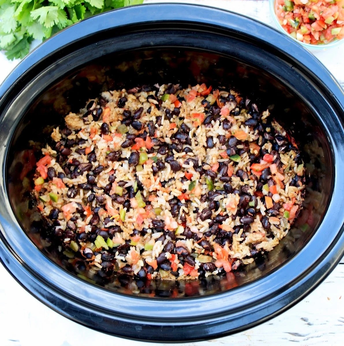 Slow Cooker Black Beans and Rice