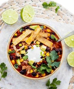 Healthy Chicken Tortilla Soup