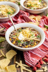 Slow Cooker Black Bean Tortilla Soup