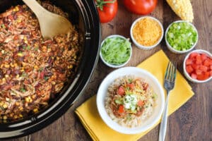 Slow Cooker Chicken Burrito Bowl