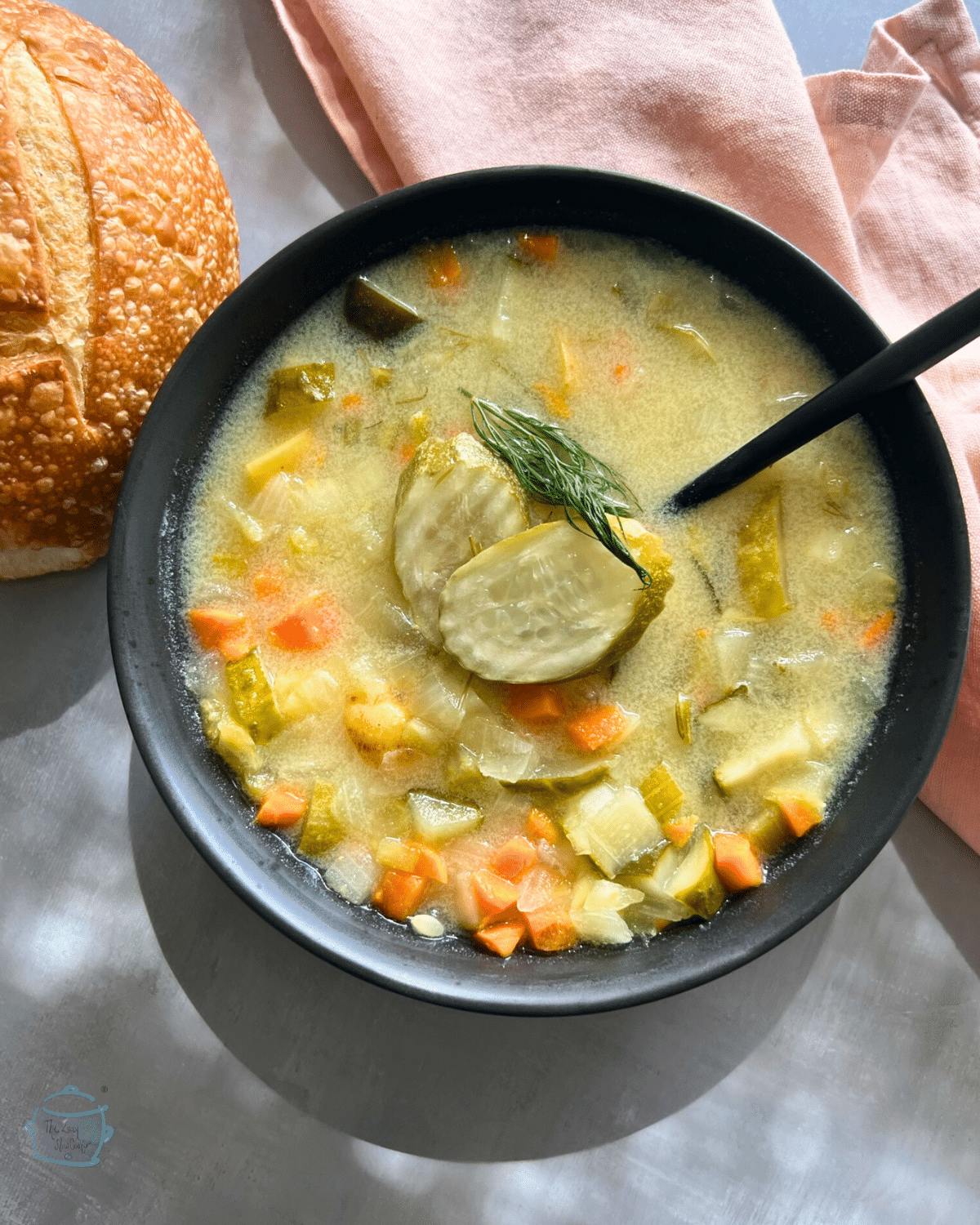 Slow Cooker Dill Pickle Soup