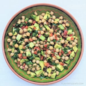Chickpea Avocado Salad in a bowl