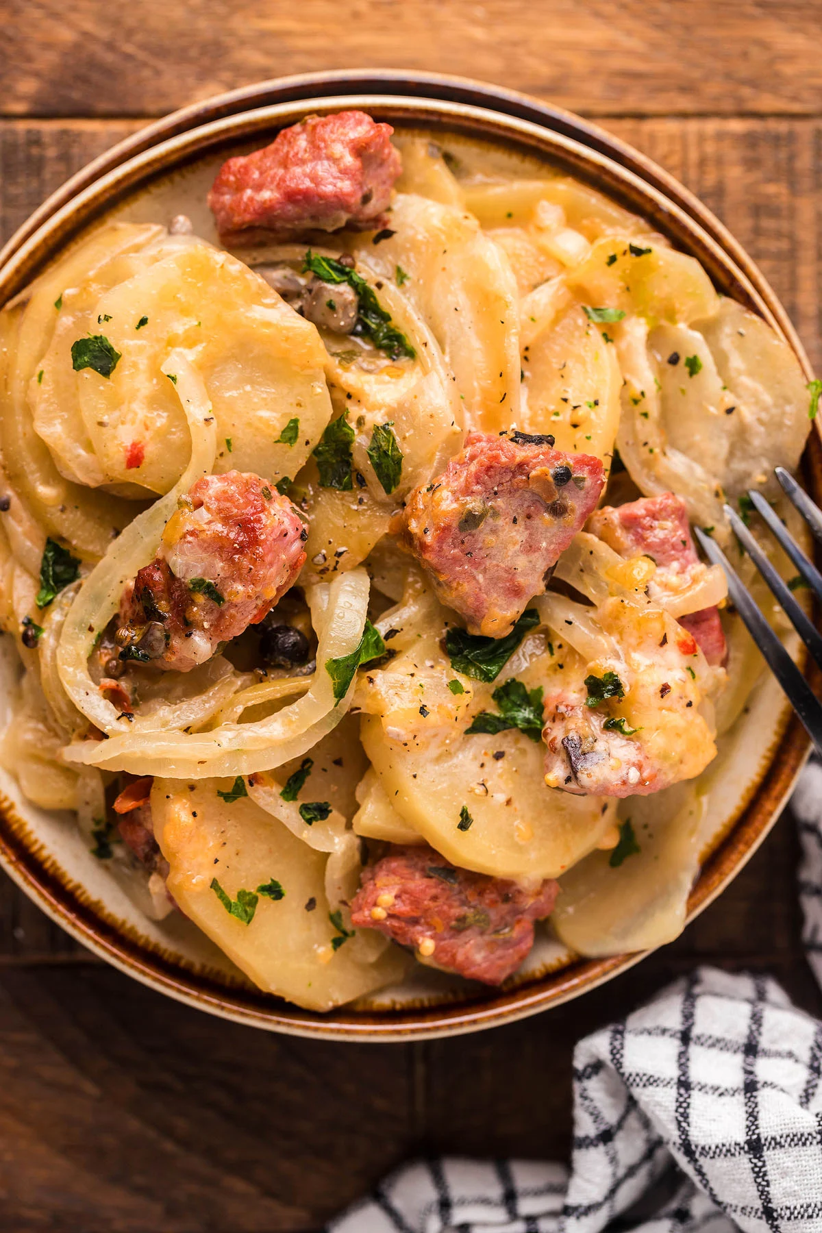 Slow Cooker Corned Beef Hash Au Gratin