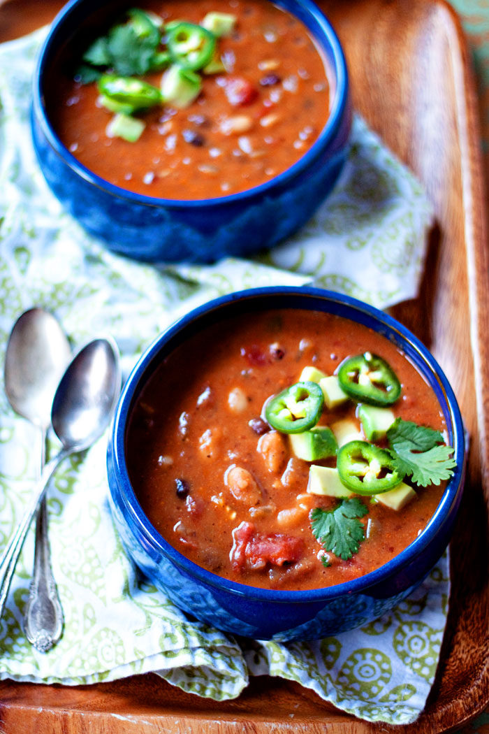 Jalapeno Black Bean & White Bean Soup