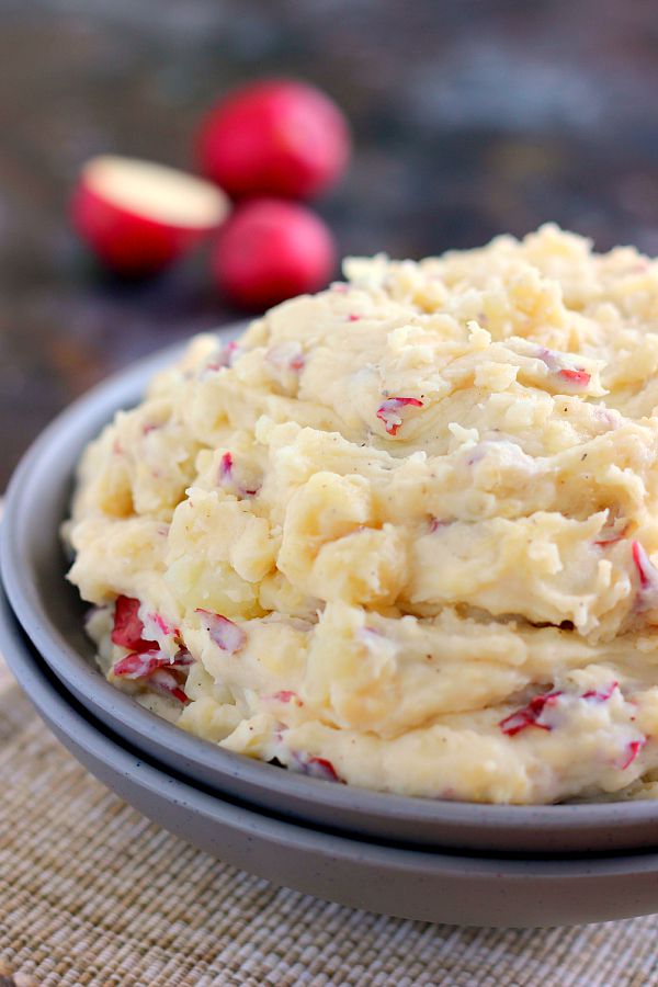 Slow Cooker Garlic Parmesan Mashed Potatoes