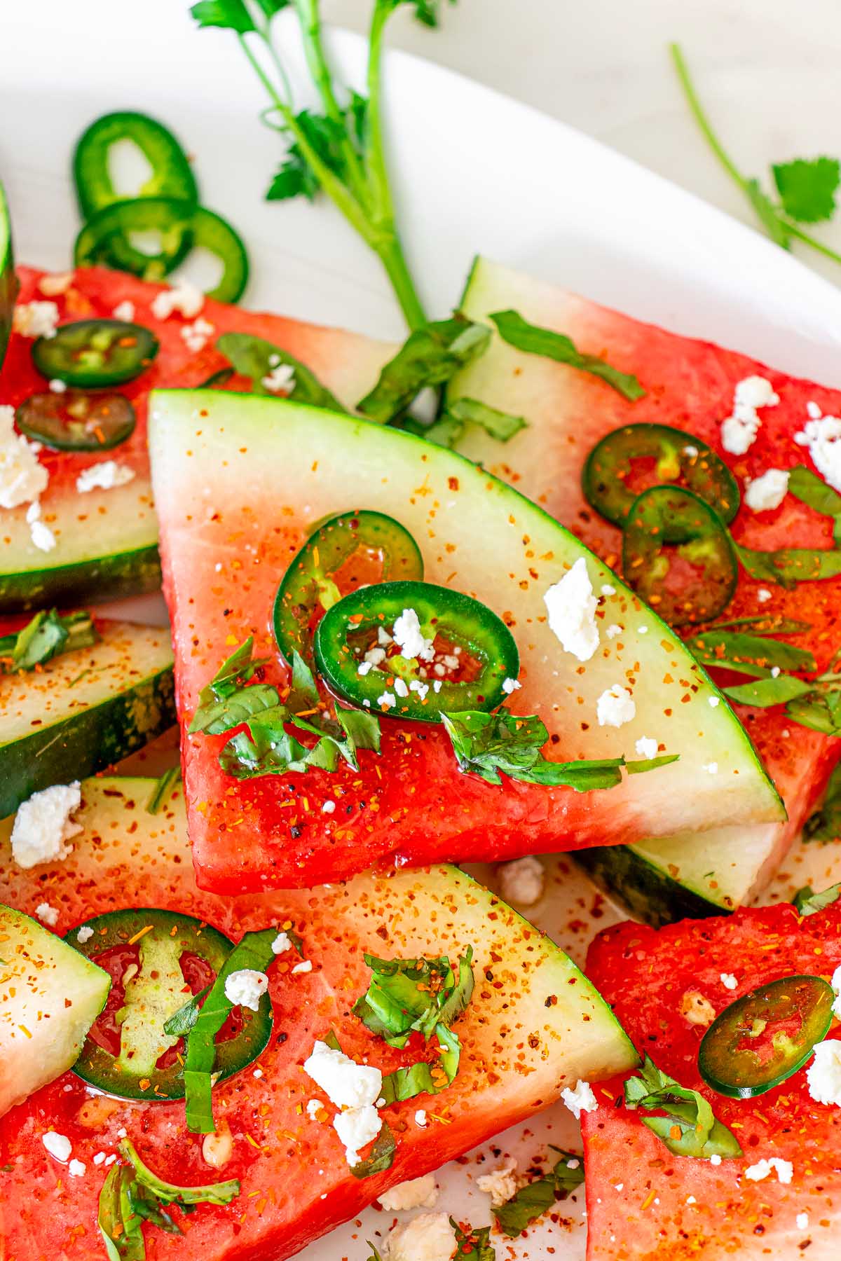 Spicy Watermelon Jalapeno Salad