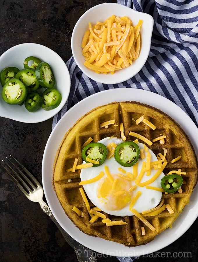 Jalapeno Cheddar Waffles