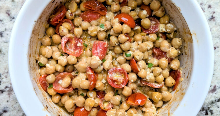 Baked Chickpeas with Tomatoes and Feta