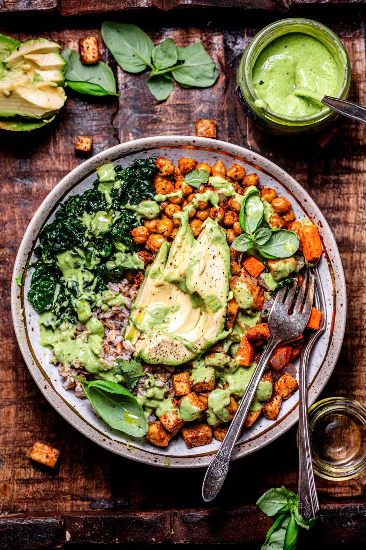 Vegan Sweet Potato Chickpea Buddha Bowl