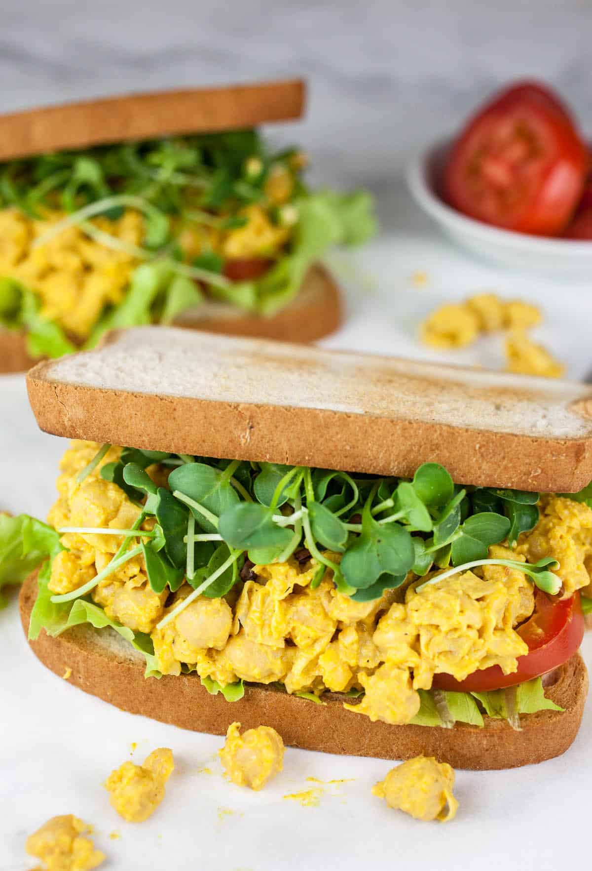 Curried Chickpea Salad Sandwiches