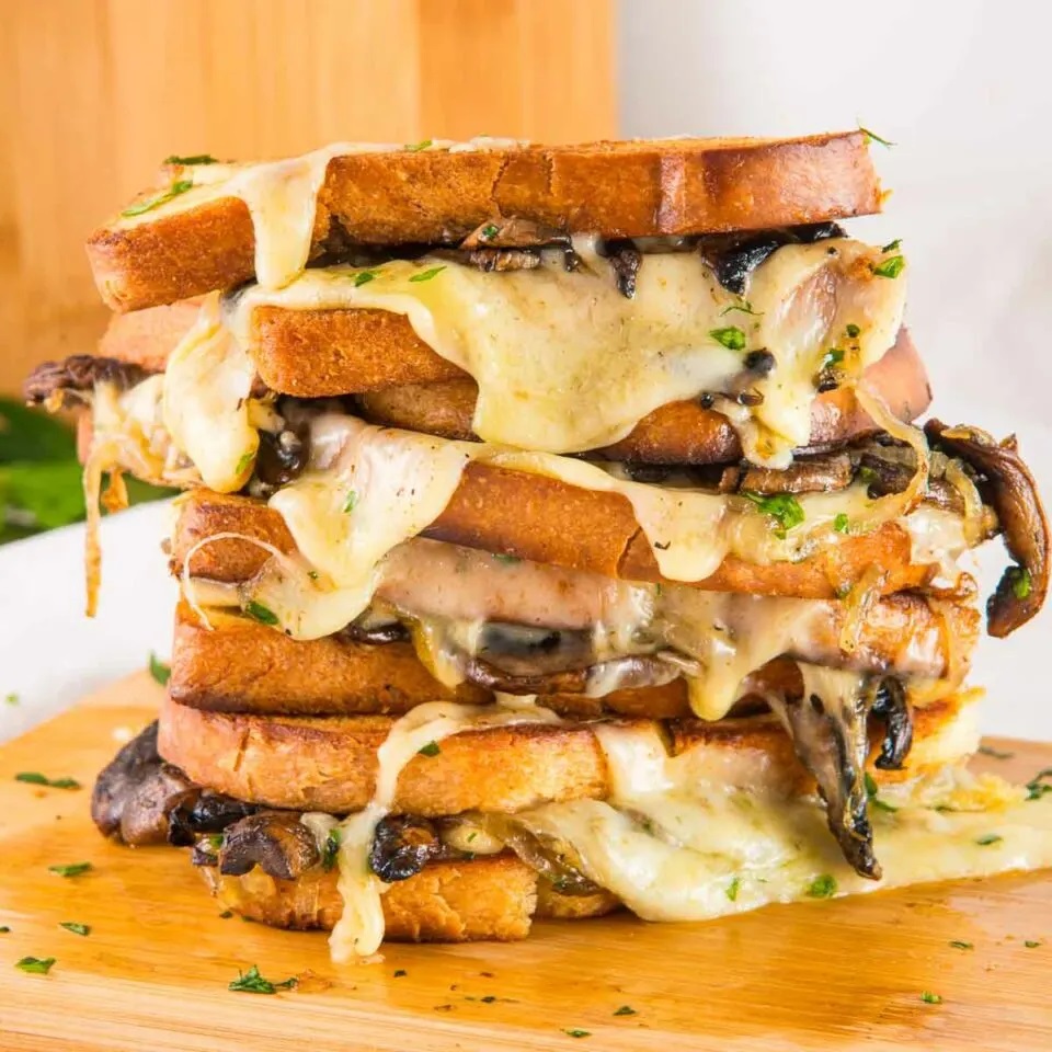 Mushroom Onion Grilled Cheese