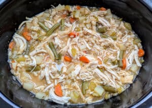 Slow Cooker Chicken Barley Stew in the slow cooker