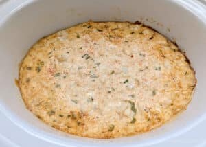 Slow Cooker Creole Crab Dip after it's cooked.