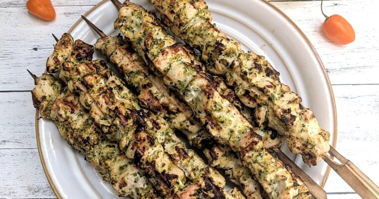 Grilled Habanero Marinated Chicken Skewers