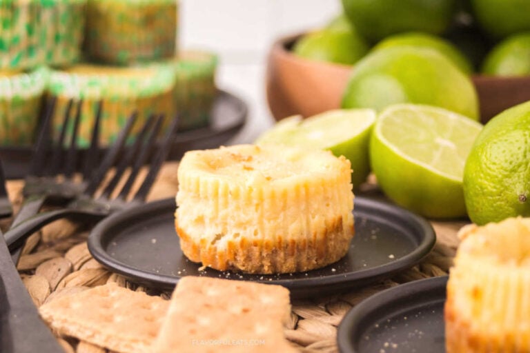 A Mini Key Lime Pie on a plate.